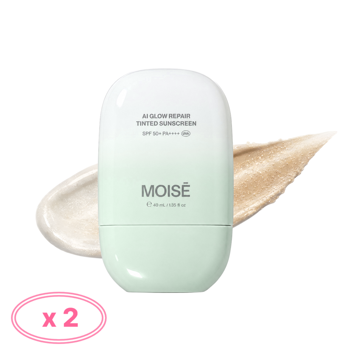 MOISĒ Tinted Sunscreen, 2 pack